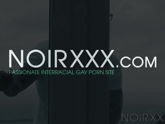 Curly Liam Cybers rock hard black abdomen gets pigmented by my oozing white cum