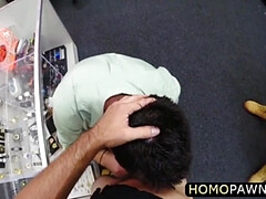 Married man goes home with his ass fucked by two dudes from the shop