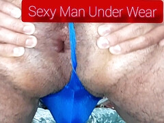 Sexy blue underwaear to masturbate until cumm