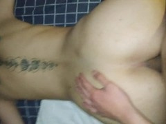 Eastern European teen bottom gets bareback bred hard by Asian top