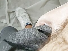 Dirty painter cums when he finishes his work on