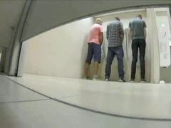 students having fun in washroom between classes