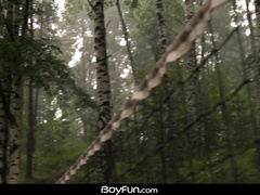 Boyfun - Outdoor ORAL JOB Leads To Indoor Lad Without A Condom Pummel