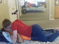 Sensual bareback with twinks Taylor Tyce and Alex Aria leads to cumming