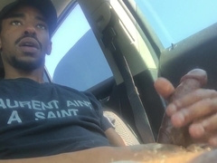 Jackin my hefty black beefstick