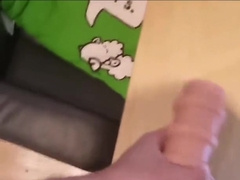 Sissy in micro-skirt bangs pocket fuckbox