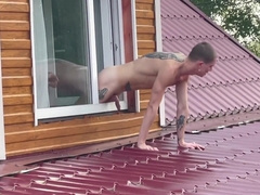 Step-Father plumbs my cock-squeezing rump in the parking pile from the rear thru the window