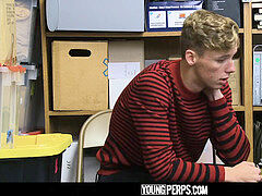 YoungPerps - blondie twink boinked By Hung Security Guard