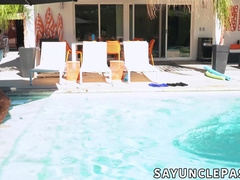 Ian Holms and Brett Baker enjoy playing games with their stepdads