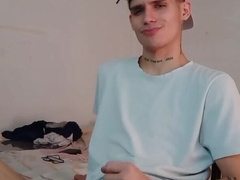 hetero man drains witnessing homosexual porno