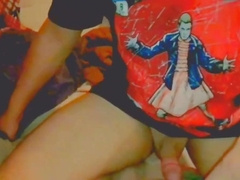 me smacking my balls against my ass in slow motion 11