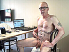 Old man webcam, cock tribute, webcam cum