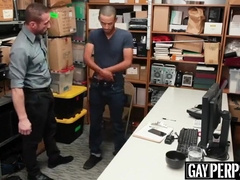 Young And Skinny Black Perp Is Punished By A Security Guard