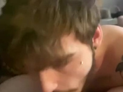 Fellating heterosexual buddies dick deep jaws