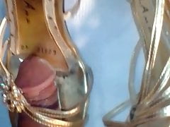 Sandalias doradas shoejob Golden heels 2