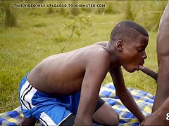 Africans John and Endu sans a condom