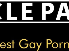 Ethan Chase balances his deep thrust on Benjamin Blue tight ass