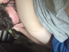 Gay blowjob, sans a condom, anilingus