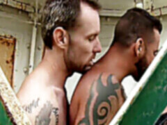 Big cock outdoor, muscle fucked, velký pták