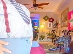 Professor Piss All Over His Dress Socks and Huge Cum Shot