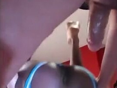 Tatted White Guy Barebacks a Little Black Guy 2