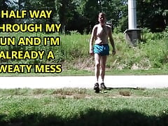 Sweaty Run and Big Vibrator Up My Ass July 25 2016