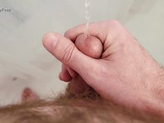 Up Close Peehole Pissing and Cumming with Slomo Replays!