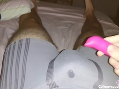 Wanking with 2 magic wands, nutting thru undergarments, jism in trunks