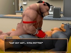 Sarge gives a wild pounding to thickbear475
