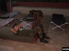 Frank Bauer and Gabriel Chiappe are all horned up and fuck each other