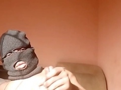 Horny gay stud enjoys stroking his massive throbbing sausage