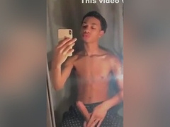 Black masculine dude beats his meat and shows his booty