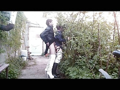 In women's things with a doll