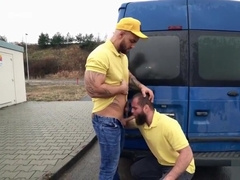 Delivery Guys Fucking in Van