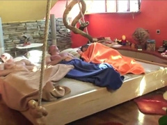 The Visconti triplets taking care of the dudes bum