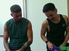 Tatted Aussie Elijah And Mateo Likes Assfucking Drill