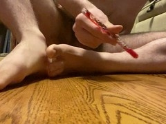 Nineteen-year-old senior Chalxxx gets off using an anal toy