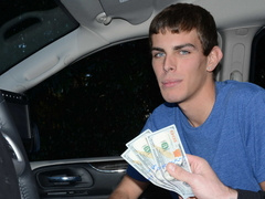 Cash-strapped slut gets fucked on all fours for money