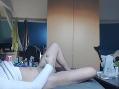 tugging ginormous fuck-stick and jizzing on my assets