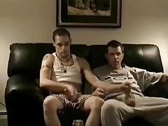 Straight Stud Watching Porn and Gets First Gay Experience