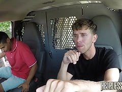 Latino hitchhiker gets taken advantage of when he gets ride