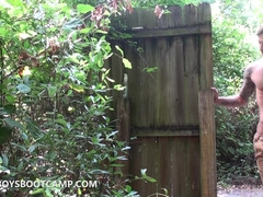 BadBoysBootCamp: Dean Daniels blasts trunk cream after an heavy solo fapping