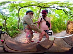 Outside, big cock, gay public