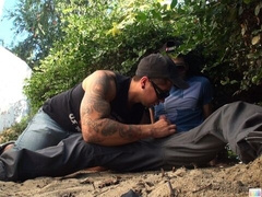 A very public blowjob session with Matty D