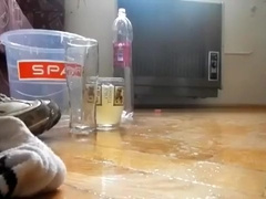 My socks, feet, shoes and my slave lick my shoes and boxer