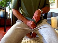 Gay hard, penis erection, unexperienced