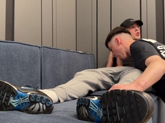 Bottom Sniffs Sweaty Socks And Gets A Creampie