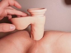 Buttfuck Dude Fag Orgazm Fake Penis Solo Going Knuckle Deep
