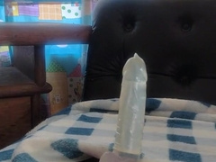 Gigantic faux-cock assfuck