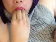 Asian Sissy Jerking off in VKS Sweater 4